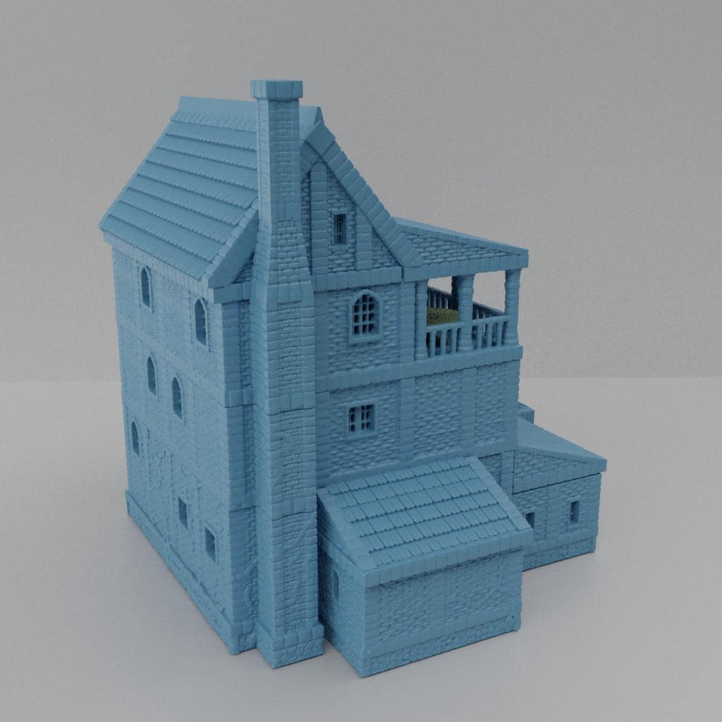 Noble Villa - Tabletop Terrain - 28 MM, Tabletop 3D Printed Terrain by MiniatureLand, Perfect for Wargaming and RPGs