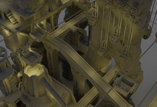 Dwarf Forge Complex - Tabletop Terrain - 28 MM, Tabletop 3D Printed Terrain by MiniatureLand, Perfect for Wargaming and RPGs