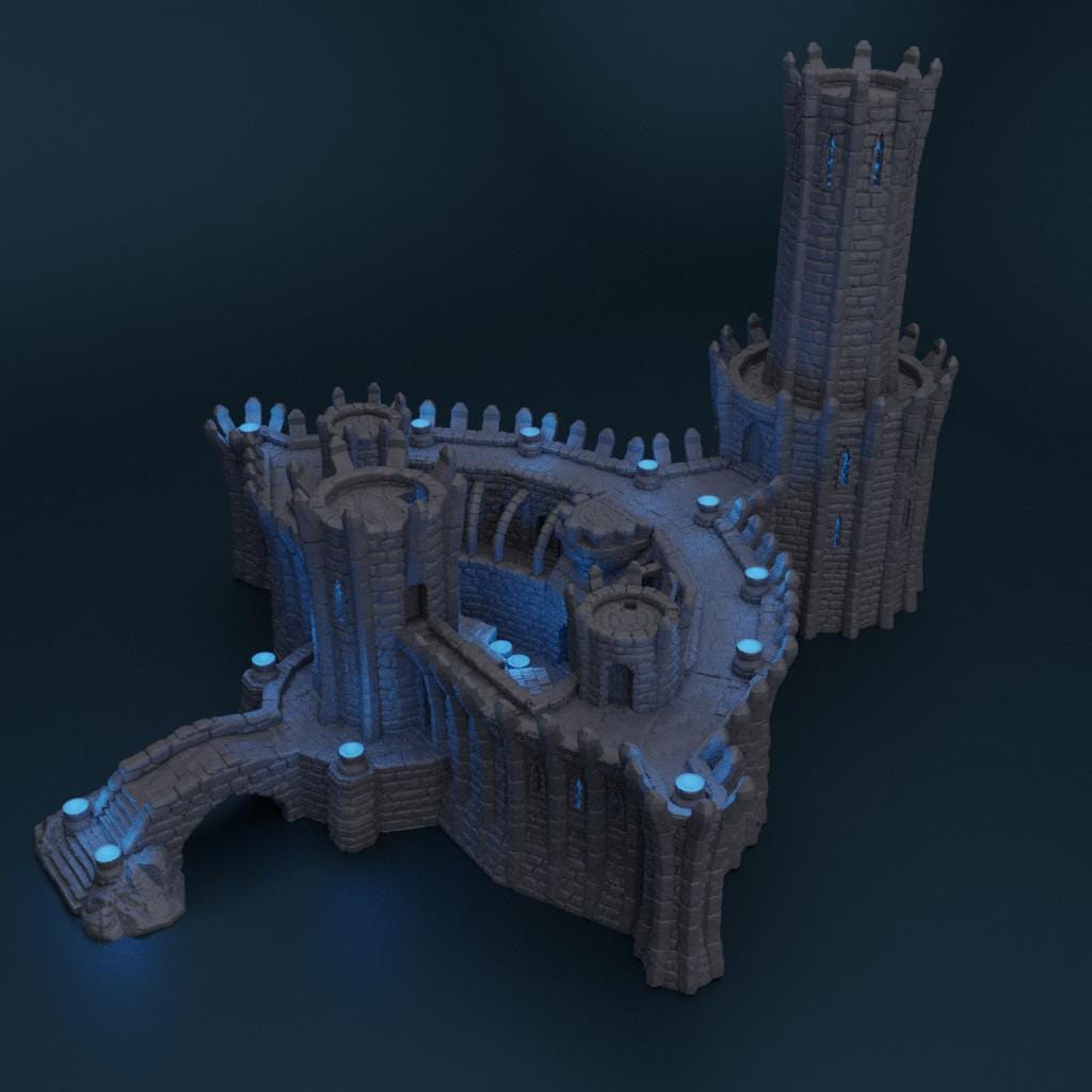 Wizard Academy - Tabletop Terrain - 28 MM, Tabletop 3D Printed Terrain by MiniatureLand, Perfect for Wargaming and RPGs