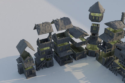 Winter Forest Village - Tabletop Terrain - 28 MM, Tabletop 3D Printed Terrain by MiniatureLand, Perfect for Wargaming and RPGs