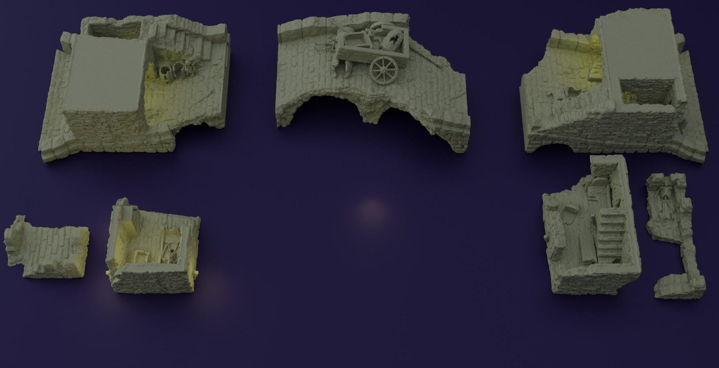 Abandoned Patrol Bridge - Tabletop Terrain - 28 MM, Tabletop 3D Printed Terrain by MiniatureLand, Perfect for Wargaming and RPGs