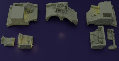 Abandoned Patrol Bridge - Tabletop Terrain - 28 MM, Tabletop 3D Printed Terrain by MiniatureLand, Perfect for Wargaming and RPGs