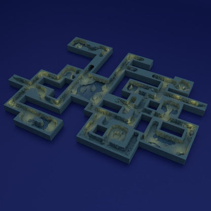 Sunken Underground Passage - Tabletop Terrain - 28 MM Tabletop 3D Printed Terrain by MiniatureLand, Perfect for Wargaming and RPGs