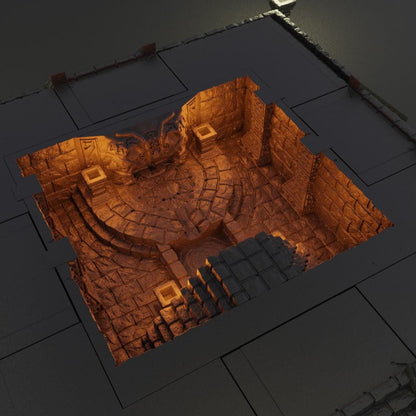 Small Jungle Temple - Tabletop Terrain - 28 MM, Tabletop 3D Printed Terrain by MiniatureLand, Perfect for Wargaming and RPGs