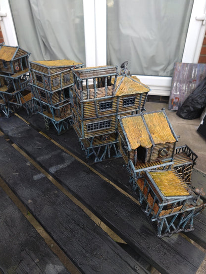 Marsh Settlement - Tabletop Terrain - 28 MM, Tabletop 3D Printed Terrain by MiniatureLand, Perfect for Wargaming and RPGs