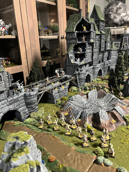 Modular Bridgetown - Tabletop Terrain - 28 MM, Tabletop 3D Printed Terrain by MiniatureLand, Perfect for Wargaming and RPGs