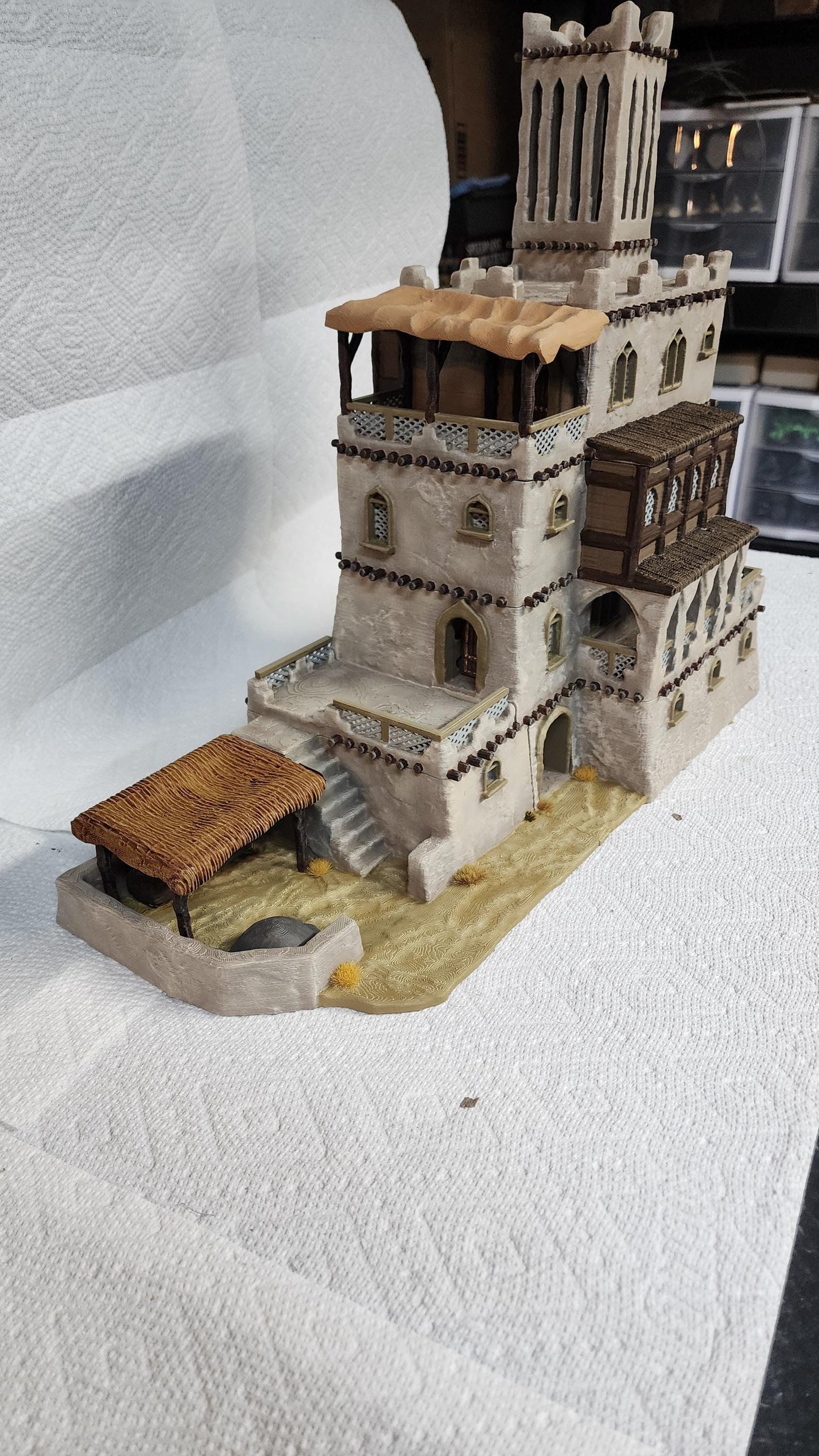 Desert Inn - Tabletop Terrain - 28 MM Tabletop 3D Printed Terrain by MiniatureLand, Perfect for Wargaming and RPGs