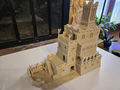 Desert Inn - Tabletop Terrain - 28 MM Tabletop 3D Printed Terrain by MiniatureLand, Perfect for Wargaming and RPGs