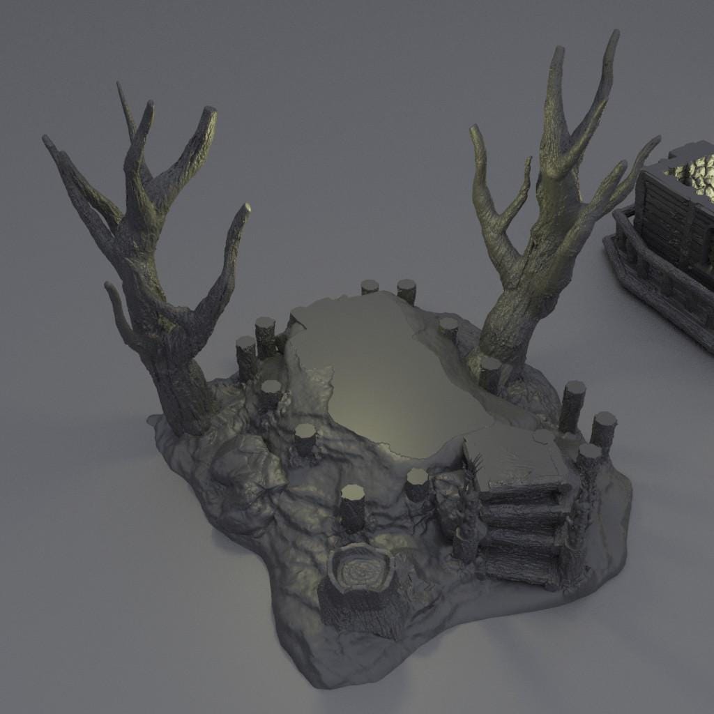 Witch Hut - Tabletop Terrain - 28 MM, Tabletop 3D Printed Terrain by MiniatureLand, Perfect for Wargaming and RPGs