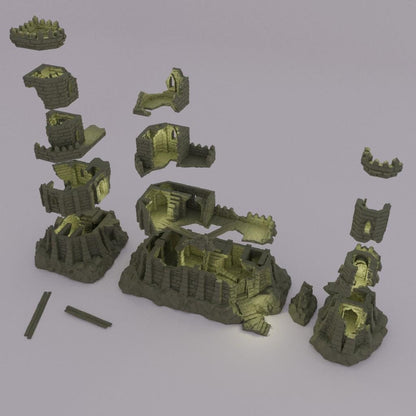 Small Desert Outpost - Tabletop Terrain - 28 MM, Tabletop 3D Printed Terrain by MiniatureLand, Perfect for Wargaming and RPGs