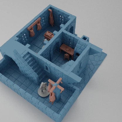 Medieval Butcher House - Tabletop Terrain - 28 MM, Tabletop 3D Printed Terrain by MiniatureLand, Perfect for Wargaming and RPGs