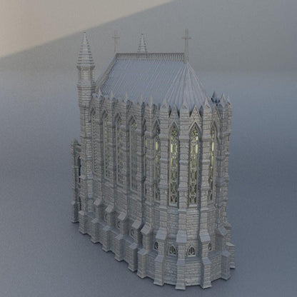 Reliquary Chapel - Tabletop Terrain - 28 MM, Tabletop 3D Printed Terrain by MiniatureLand, Perfect for Wargaming and RPGs