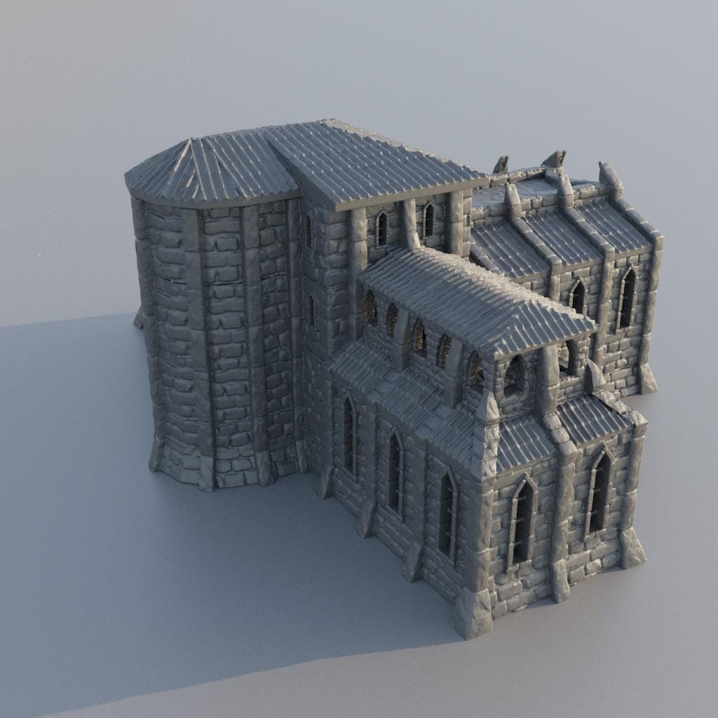 Grand Library - Tabletop Terrain - 28 MM, Tabletop 3D Printed Terrain by MiniatureLand, Perfect for Wargaming and RPGs