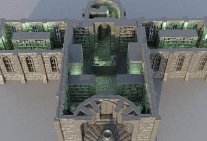 Grand Library - Tabletop Terrain - 28 MM, Tabletop 3D Printed Terrain by MiniatureLand, Perfect for Wargaming and RPGs