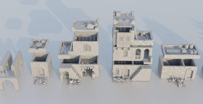 Desert Baazar District - Tabletop Terrain - 28 MM Tabletop 3D Printed Terrain by MiniatureLand, Perfect for Wargaming and RPGs