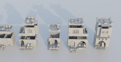 Desert Baazar District - Tabletop Terrain - 28 MM Tabletop 3D Printed Terrain by MiniatureLand, Perfect for Wargaming and RPGs