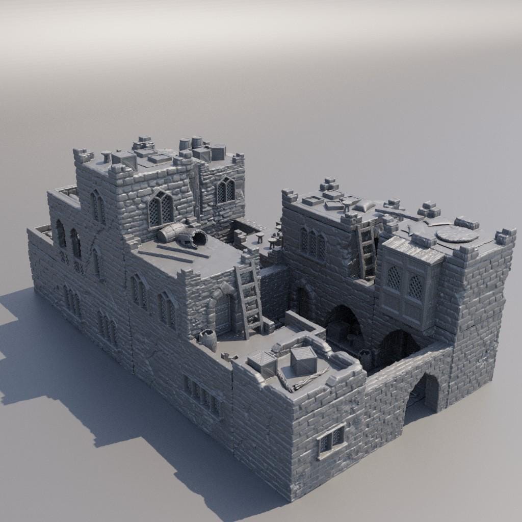 Desert Baazar District - Tabletop Terrain - 28 MM Tabletop 3D Printed Terrain by MiniatureLand, Perfect for Wargaming and RPGs