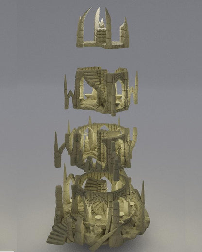 Ruined Altar - Tabletop Terrain - 28 MM, Tabletop 3D Printed Terrain by MiniatureLand, Perfect for Wargaming and RPGs