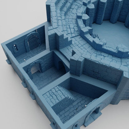 Small Arena - Tabletop Terrain - 28 MM, Tabletop 3D Printed Terrain by MiniatureLand, Perfect for Wargaming and RPGs
