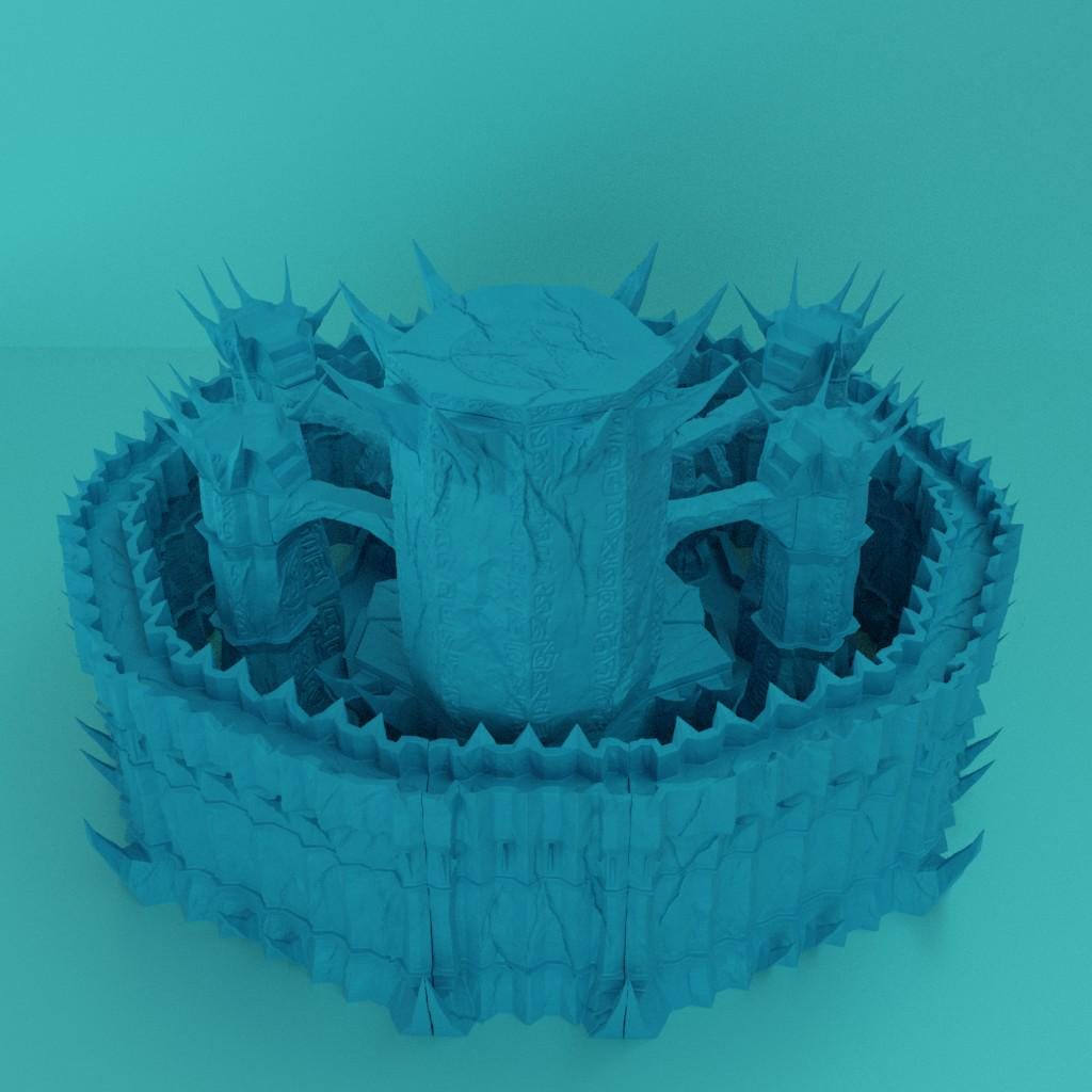 Necropolis Citadel - Tabletop Terrain - 28 MM, Tabletop 3D Printed Terrain by MiniatureLand, Perfect for Wargaming and RPGs