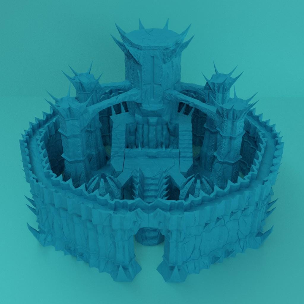 Necropolis Citadel - Tabletop Terrain - 28 MM, Tabletop 3D Printed Terrain by MiniatureLand, Perfect for Wargaming and RPGs