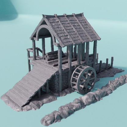 Lumber Mill - Tabletop Terrain - 28 MM, Tabletop 3D Printed Terrain by MiniatureLand, Perfect for Wargaming and RPGs