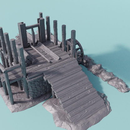 Lumber Mill - Tabletop Terrain - 28 MM, Tabletop 3D Printed Terrain by MiniatureLand, Perfect for Wargaming and RPGs