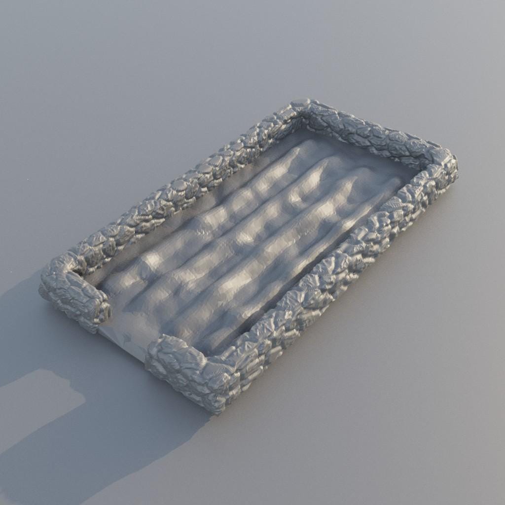 Farm Plot - Tabletop Terrain - 28 MM, Tabletop 3D Printed Terrain by MiniatureLand, Perfect for Wargaming and RPGs