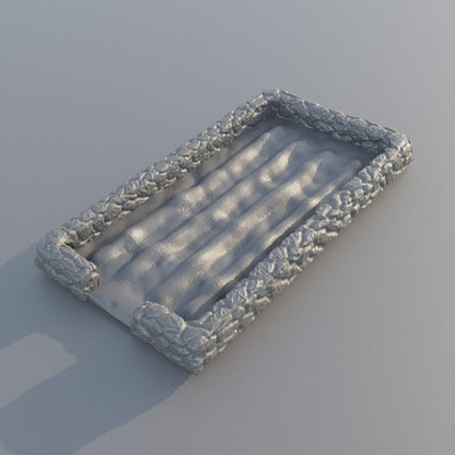 Farm Plot - Tabletop Terrain - 28 MM, Tabletop 3D Printed Terrain by MiniatureLand, Perfect for Wargaming and RPGs