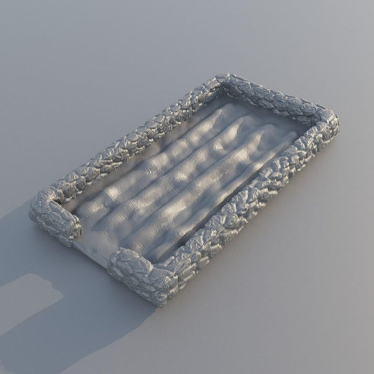 Farm Plot - Tabletop Terrain - 28 MM, Tabletop 3D Printed Terrain by MiniatureLand, Perfect for Wargaming and RPGs