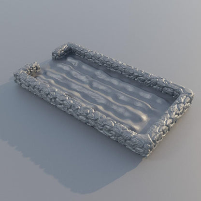 Farm Plot - Tabletop Terrain - 28 MM, Tabletop 3D Printed Terrain by MiniatureLand, Perfect for Wargaming and RPGs