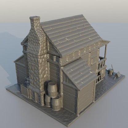 Forester House - Tabletop Terrain - 28 MM, Tabletop 3D Printed Terrain by MiniatureLand, Perfect for Wargaming and RPGs
