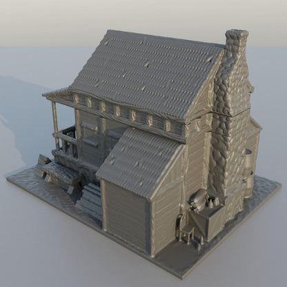 Forester House - Tabletop Terrain - 28 MM, Tabletop 3D Printed Terrain by MiniatureLand, Perfect for Wargaming and RPGs