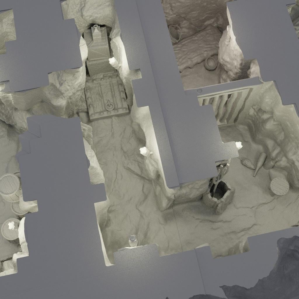 Small Bandit Hideout - Tabletop Terrain - 28 MM, Tabletop 3D Printed Terrain by MiniatureLand, Perfect for Wargaming and RPGs