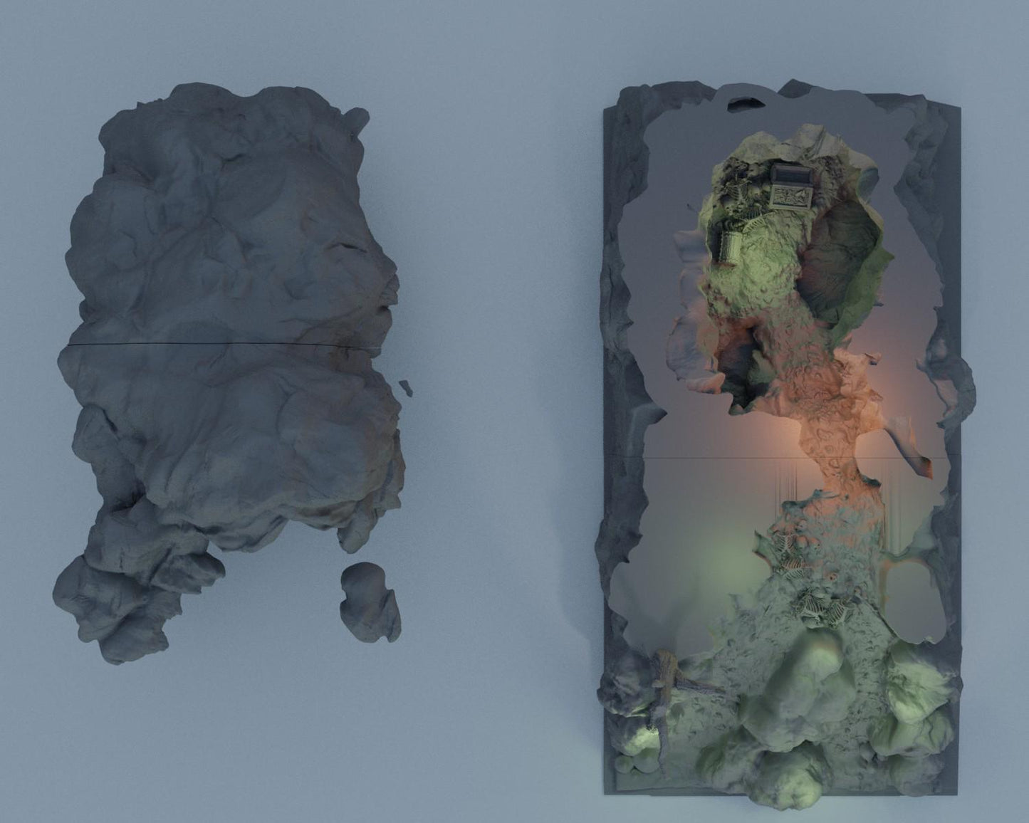 Troll Cave - Tabletop Terrain - 28 MM, Tabletop 3D Printed Terrain by MiniatureLand, Perfect for Wargaming and RPGs