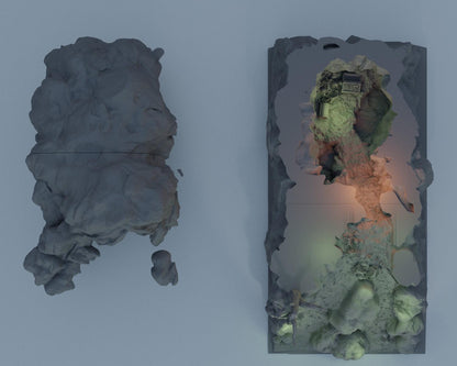 Troll Cave - Tabletop Terrain - 28 MM, Tabletop 3D Printed Terrain by MiniatureLand, Perfect for Wargaming and RPGs