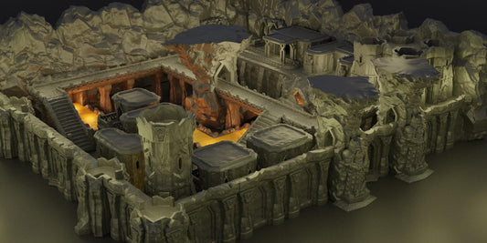 Underground Dwarf Village - Tabletop Terrain - 28 MM, Tabletop 3D Printed Terrain by MiniatureLand, Perfect for Wargaming and RPGs
