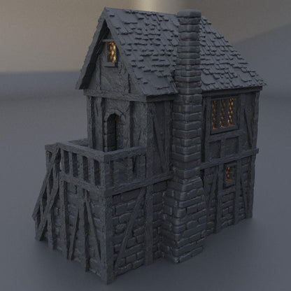 Town Blacksmith - Tabletop Terrain - 28 MM, Tabletop 3D Printed Terrain by MiniatureLand, Perfect for Wargaming and RPGs