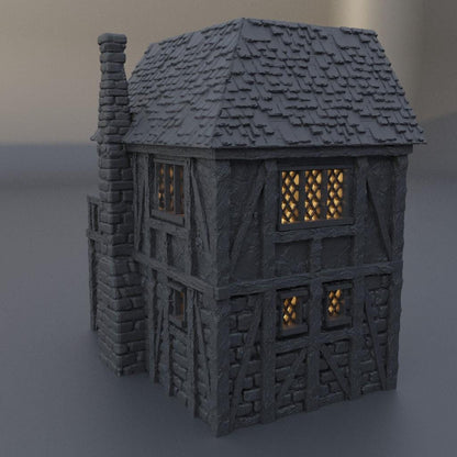 Town Blacksmith - Tabletop Terrain - 28 MM, Tabletop 3D Printed Terrain by MiniatureLand, Perfect for Wargaming and RPGs