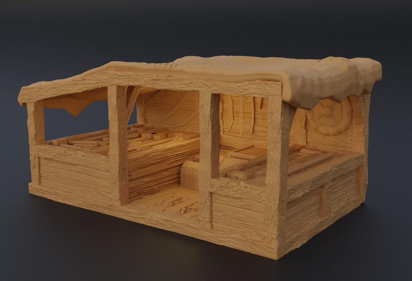 Grand MarketPlace - Tabletop Terrain - 28 MM, Tabletop 3D Printed Terrain by MiniatureLand, Perfect for Wargaming and RPGs