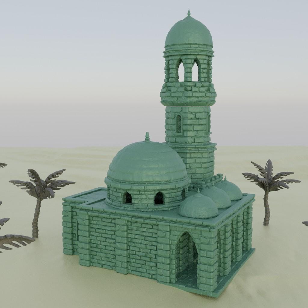 Desert Minaret - Tabletop Terrain - 28 MM Tabletop 3D Printed Terrain by MiniatureLand, Perfect for Wargaming and RPGs