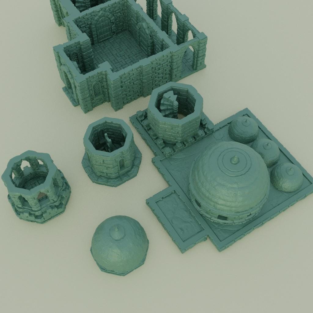 Desert Minaret - Tabletop Terrain - 28 MM Tabletop 3D Printed Terrain by MiniatureLand, Perfect for Wargaming and RPGs
