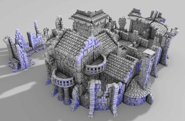 Citadel Ruins by GameScape3D - 3D Printed Tabletop Terrain, Perfect for Wargames, Role Playing Games, Tabletop Games