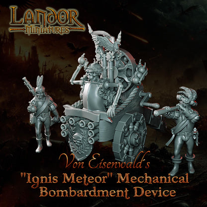 Ignis Meteor Mechanical Bombardment Device, Modular Empire miniatures by Landor Miniatures! Empire for Fantasy Wargames