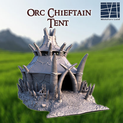 Orc Shaman Tent - Tabletop Terrain - 28 MM, Tabletop 3D Printed Terrain by MiniatureLand, Perfect for Wargaming and RPGs