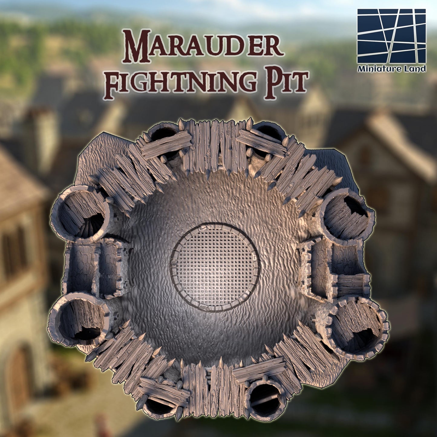 Marauder Fightning Pit - Tabletop Terrain - 28 MM, Tabletop 3D Printed Terrain by MiniatureLand, Perfect for Wargaming and RPGs