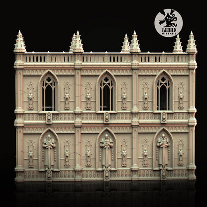 Gothic Building 1, Imperial Cathedral Terrain Sculpted by Tainted Windmill for Wargames set in the Grimdark Future