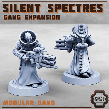 Silent Spectres - Gang Expansion - Silent Spectres Gang - Sci-Fi Grimdark Mercenaries by Print Minis