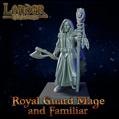 Royal Guard Mage and Familiar, Modular High Elven miniatures by Landor Miniatures! High Elves for Fantasy Wargames