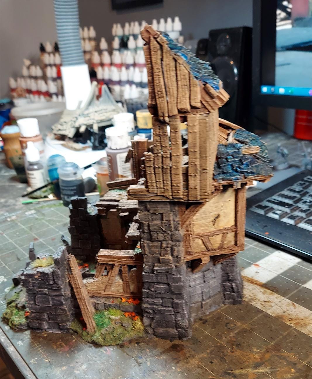 Timber Frame Ruin #2 by GameScape3D - 3D Printed Tabletop Terrain, Perfect for Wargames, Board Games, RPGs